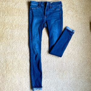 hollister rolled skinny jeans